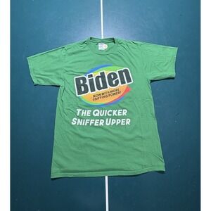 The Quicker Sniffer Upper‎ Funny Humor Graphic T Shirt Joe Biden Medium Parody
